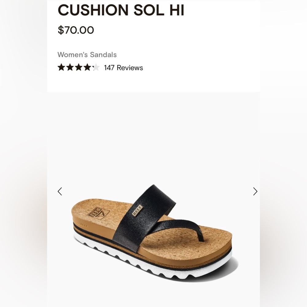Reef Cushion Sol Hi sandals flip flops size 9